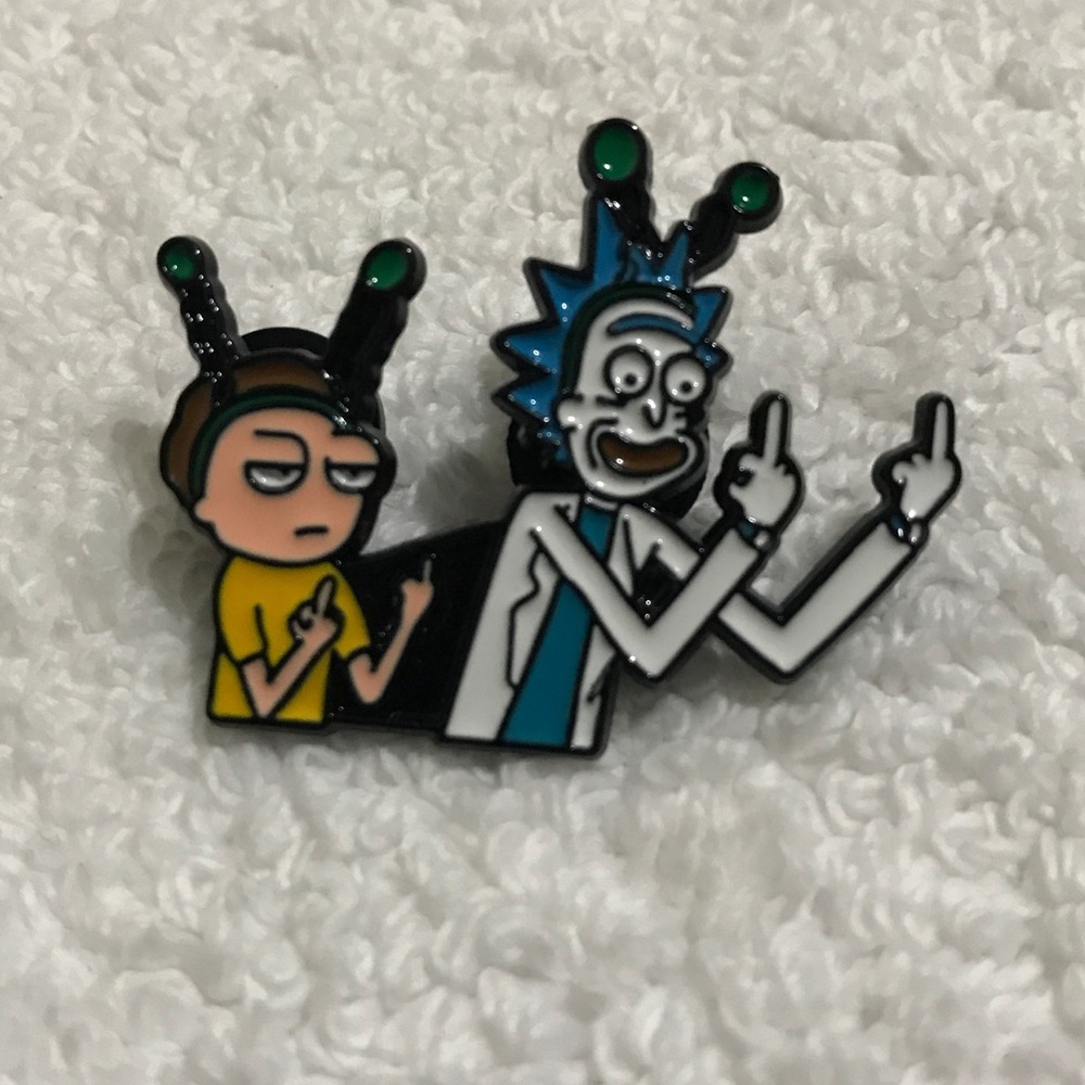 Rick and Morty brooch pin badge